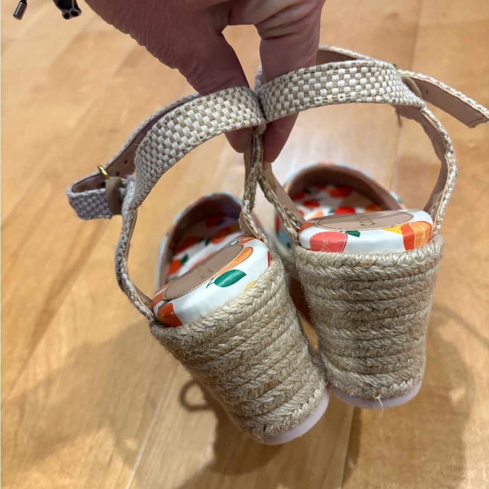 Cole Haan Cloudfeel Espadrille Wedge sandals citrus lemon orange shoes new 9.5 - Picture 5 of 9